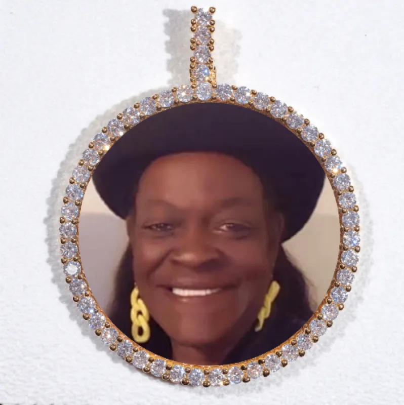 LARGE 3D CIRCLE CUSTOM PICTURE PENDANT sold by The GUU Shop