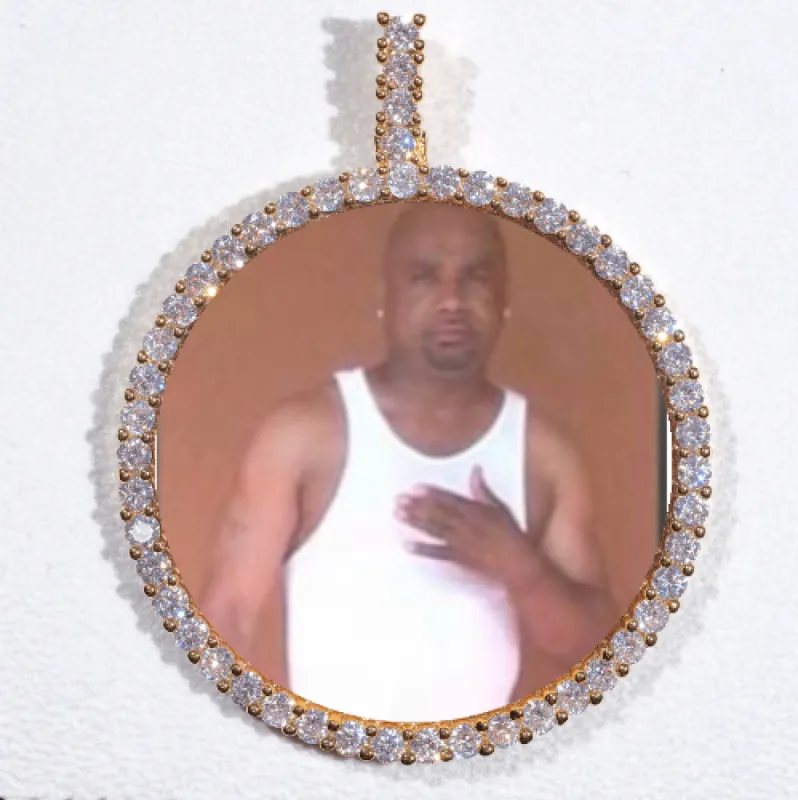 LARGE 3D CIRCLE CUSTOM PICTURE PENDANT sold by The GUU Shop