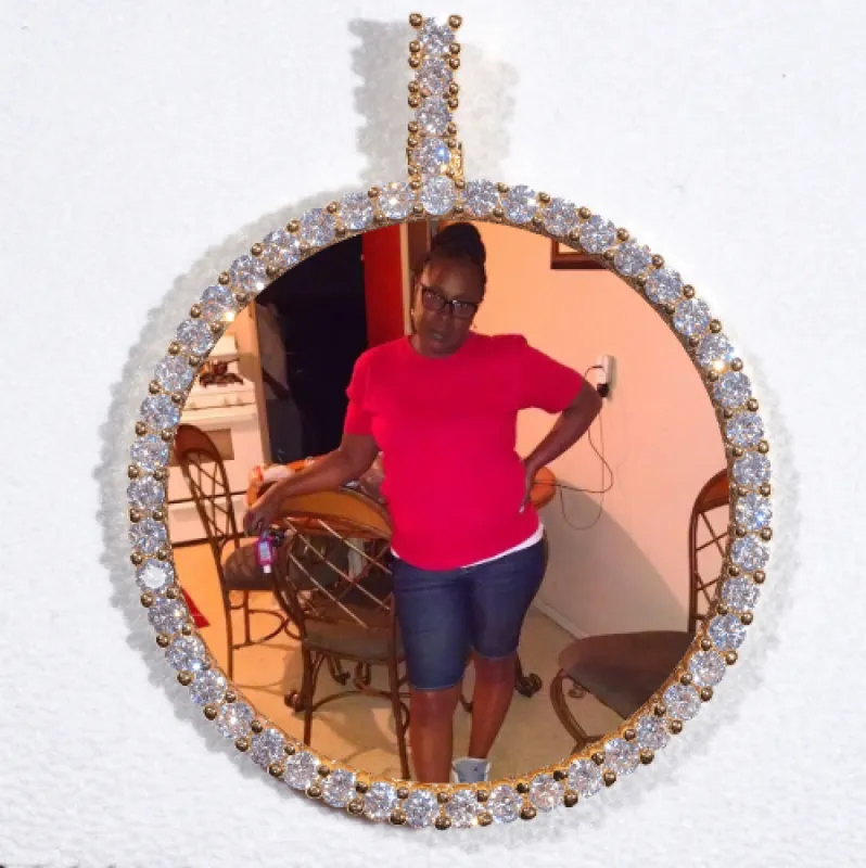 LARGE 3D CIRCLE CUSTOM PICTURE PENDANT sold by The GUU Shop