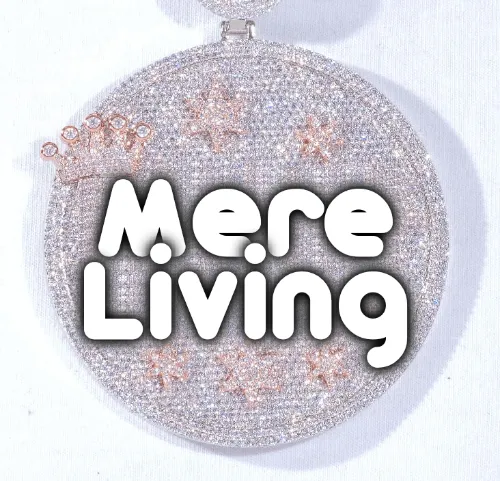 CUSTOM LETTER NECKLACE 3D BIG CROWN DISC sold by The GUU Shop