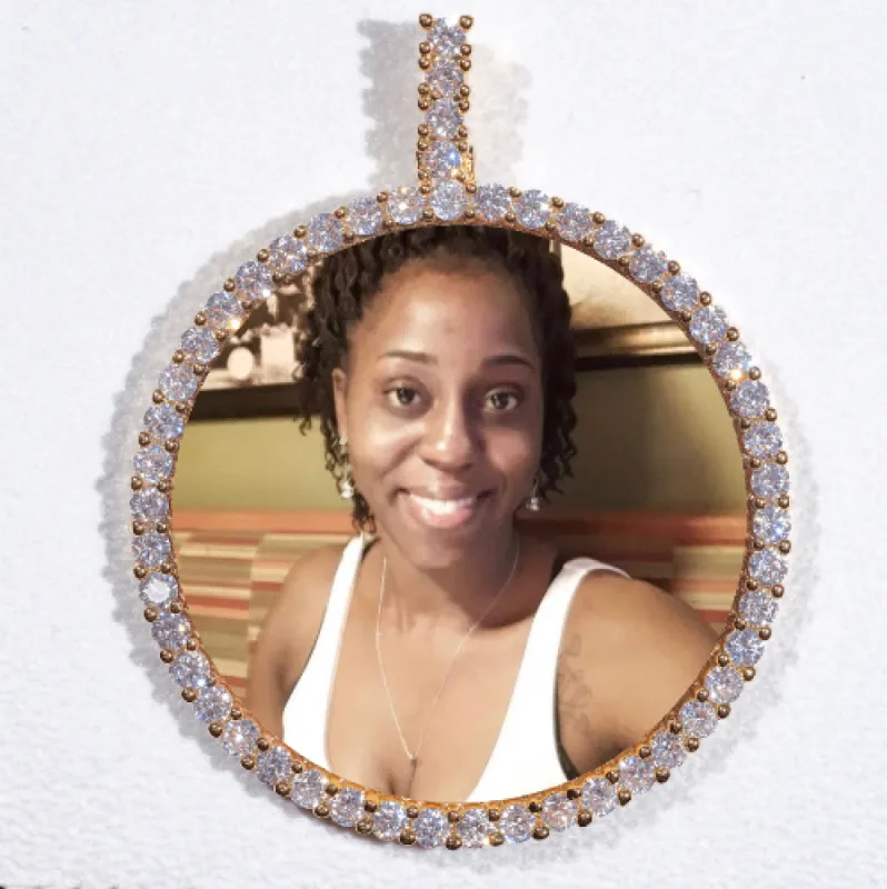 LARGE 3D CIRCLE CUSTOM PICTURE PENDANT sold by The GUU Shop