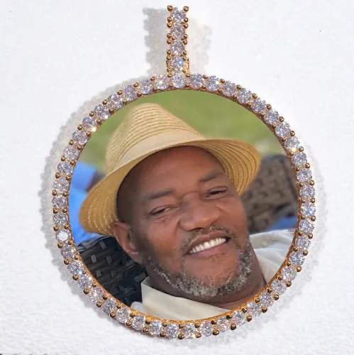 LARGE 3D CIRCLE CUSTOM PICTURE PENDANT sold by The GUU Shop