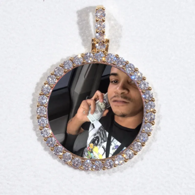 3D CIRCLE CUSTOM PICTURE PENDANT SMALL SIZE sold by The GUU Shop