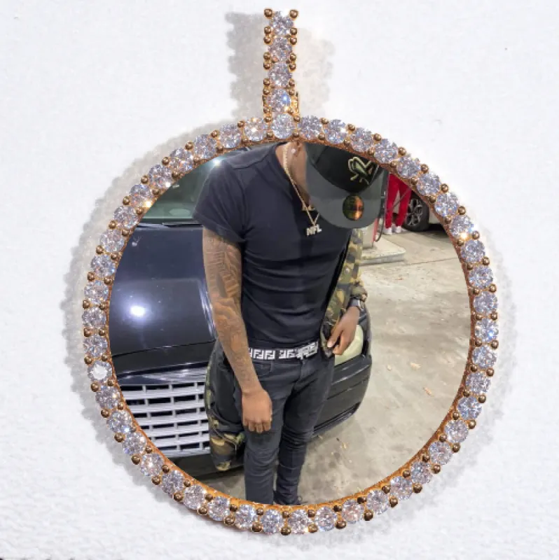 LARGE 3D CIRCLE CUSTOM PICTURE PENDANT sold by The GUU Shop