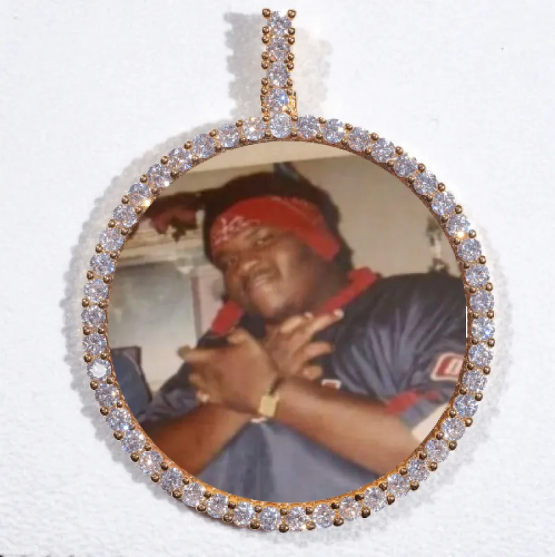 LARGE 3D CIRCLE CUSTOM PICTURE PENDANT sold by The GUU Shop