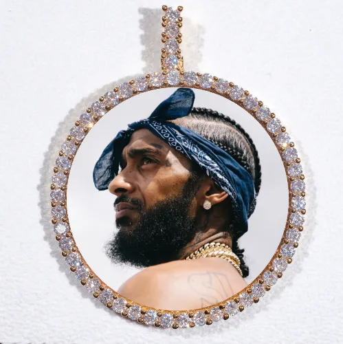 LARGE 3D CIRCLE CUSTOM PICTURE PENDANT sold by The GUU Shop