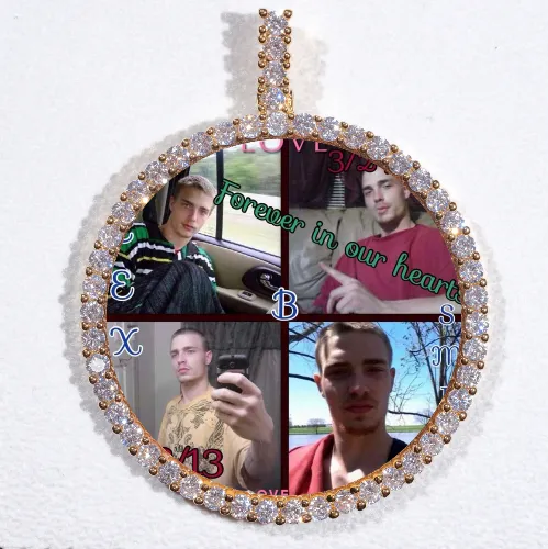 LARGE 3D CIRCLE CUSTOM PICTURE PENDANT sold by The GUU Shop