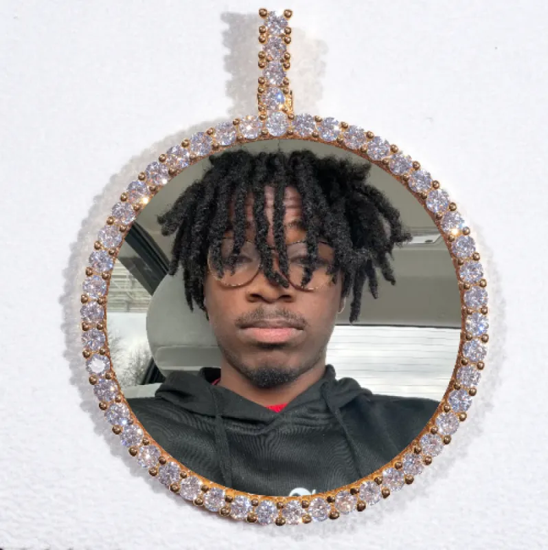 LARGE 3D CIRCLE CUSTOM PICTURE PENDANT sold by The GUU Shop