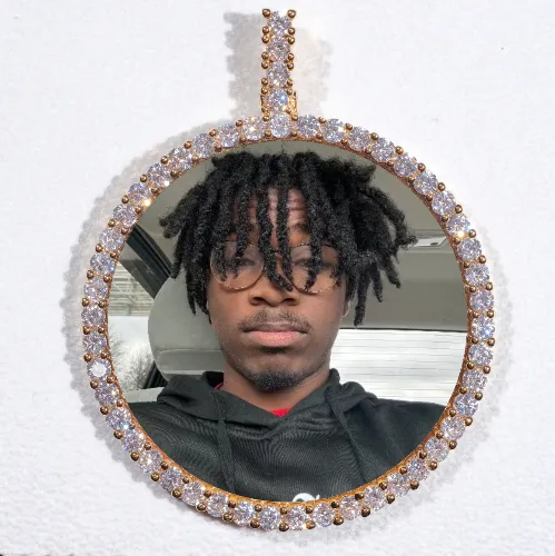 LARGE 3D CIRCLE CUSTOM PICTURE PENDANT sold by The GUU Shop