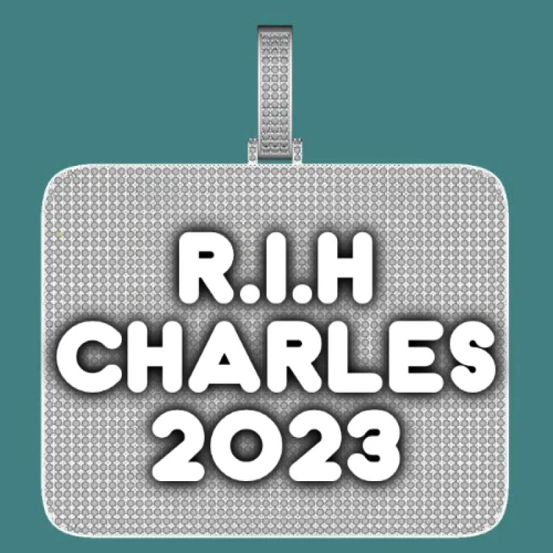 CUSTOM LETTER NECKLACE 3D BIG SQUARE sold by The GUU Shop