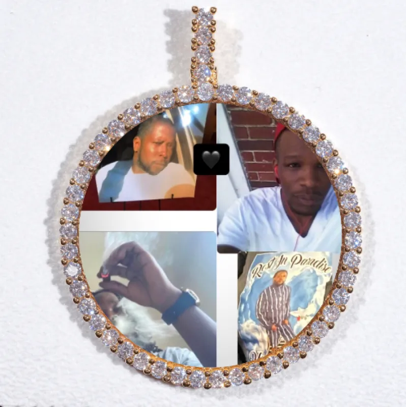 LARGE 3D CIRCLE CUSTOM PICTURE PENDANT sold by The GUU Shop