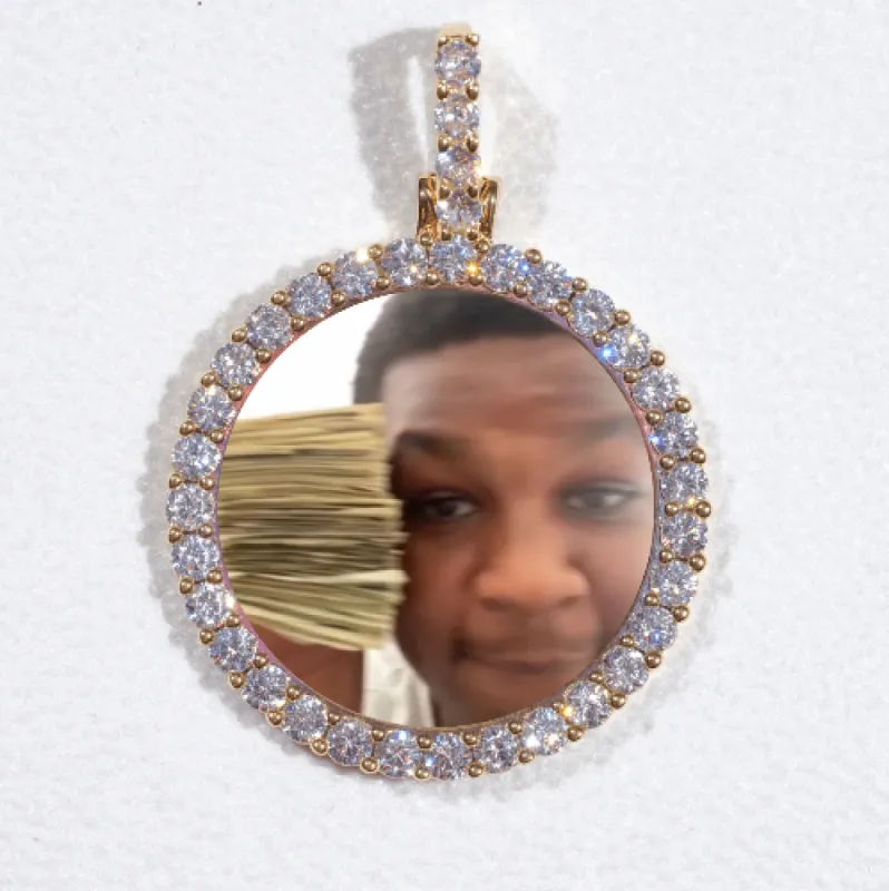 3D CIRCLE CUSTOM PICTURE PENDANT SMALL SIZE sold by The GUU Shop