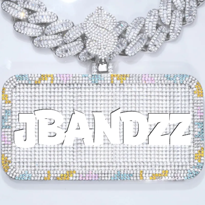 CUSTOM LETTER NECKLACE 3D COLORFUL SQUARE made by The GUU Shop