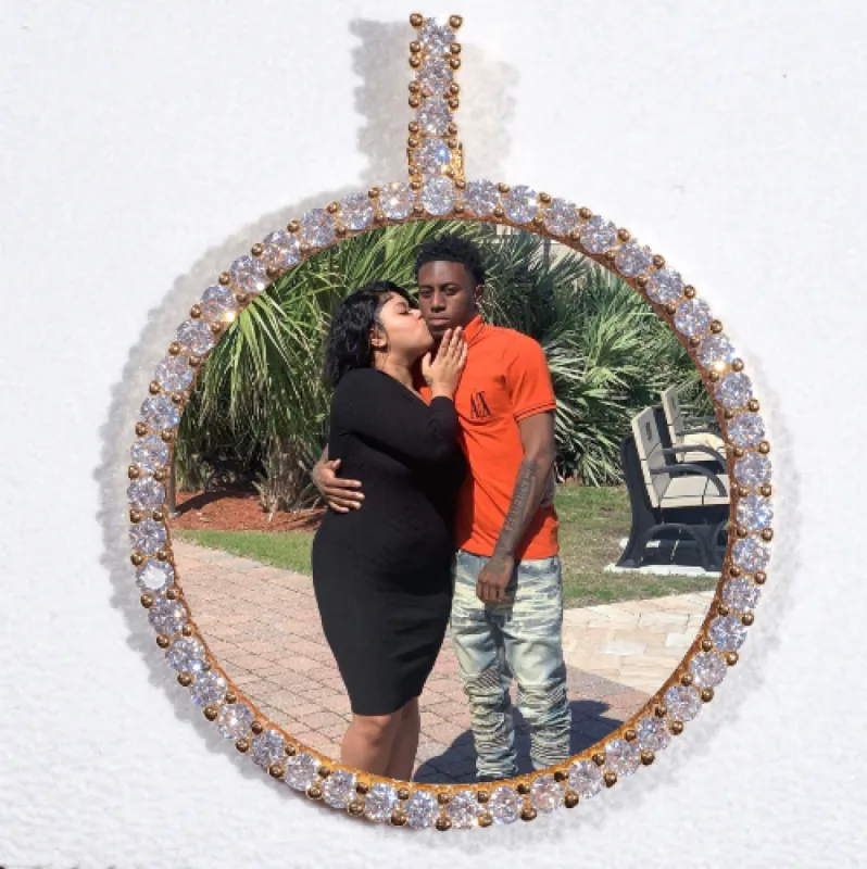 LARGE 3D CIRCLE CUSTOM PICTURE PENDANT sold by The GUU Shop