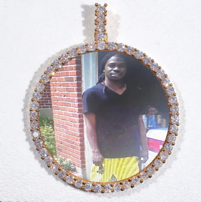 LARGE 3D CIRCLE CUSTOM PICTURE PENDANT sold by The GUU Shop