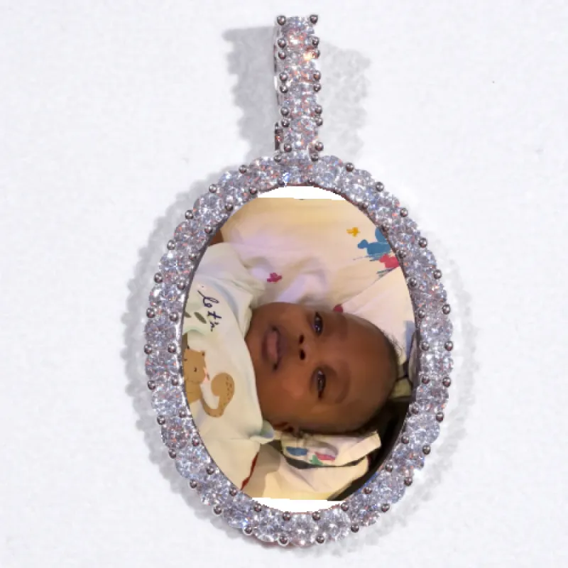 Large 3D Oval Custom Picture Pendant sold by The GUU Shop