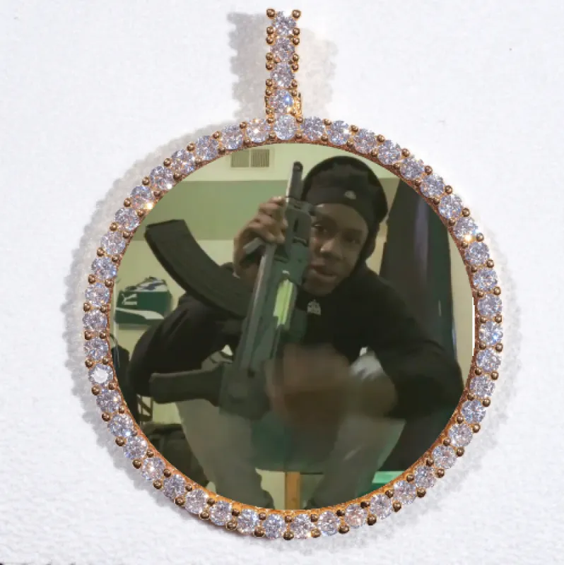 LARGE 3D CIRCLE CUSTOM PICTURE PENDANT sold by The GUU Shop