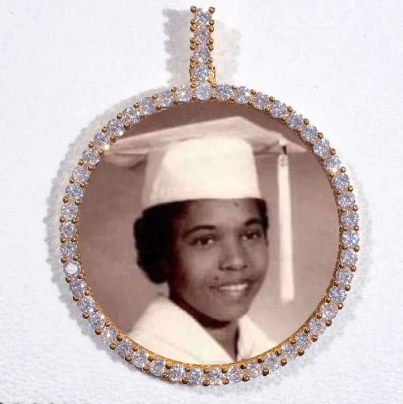 LARGE 3D CIRCLE CUSTOM PICTURE PENDANT sold by The GUU Shop