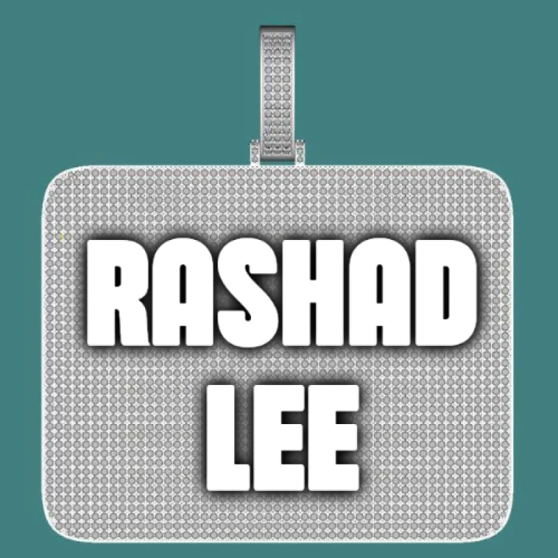 CUSTOM LETTER NECKLACE 3D BIG SQUARE sold by The GUU Shop