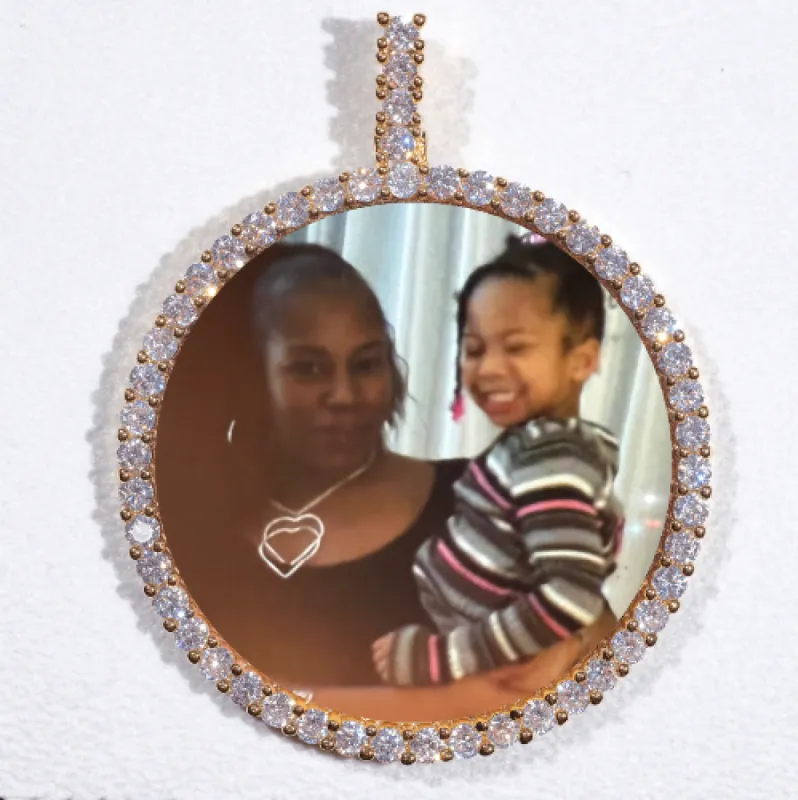 LARGE 3D CIRCLE CUSTOM PICTURE PENDANT sold by The GUU Shop