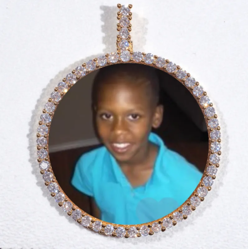 LARGE 3D CIRCLE CUSTOM PICTURE PENDANT sold by The GUU Shop