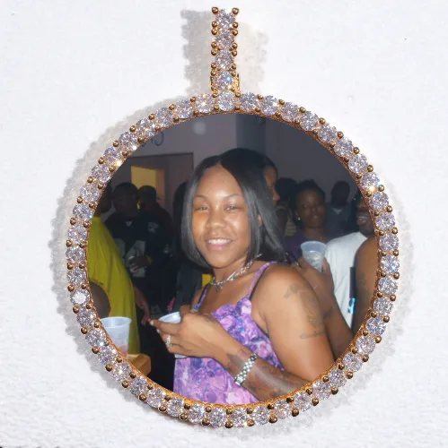 LARGE 3D CIRCLE CUSTOM PICTURE PENDANT sold by The GUU Shop