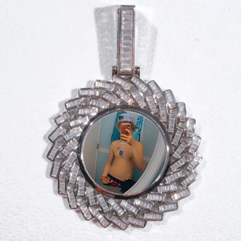 Large 3D Baguette Custom Picture Pendant sold by The GUU Shop