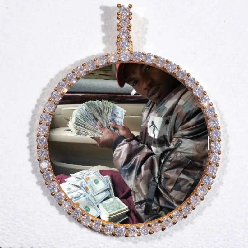 LARGE 3D CIRCLE CUSTOM PICTURE PENDANT sold by The GUU Shop