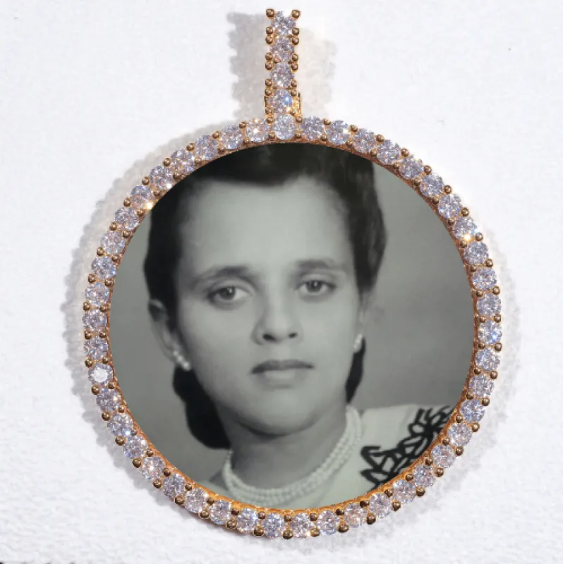 LARGE 3D CIRCLE CUSTOM PICTURE PENDANT sold by The GUU Shop