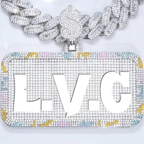 CUSTOM LETTER NECKLACE 3D COLORFUL SQUARE sold by The GUU Shop