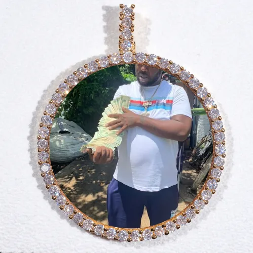 LARGE 3D CIRCLE CUSTOM PICTURE PENDANT sold by The GUU Shop