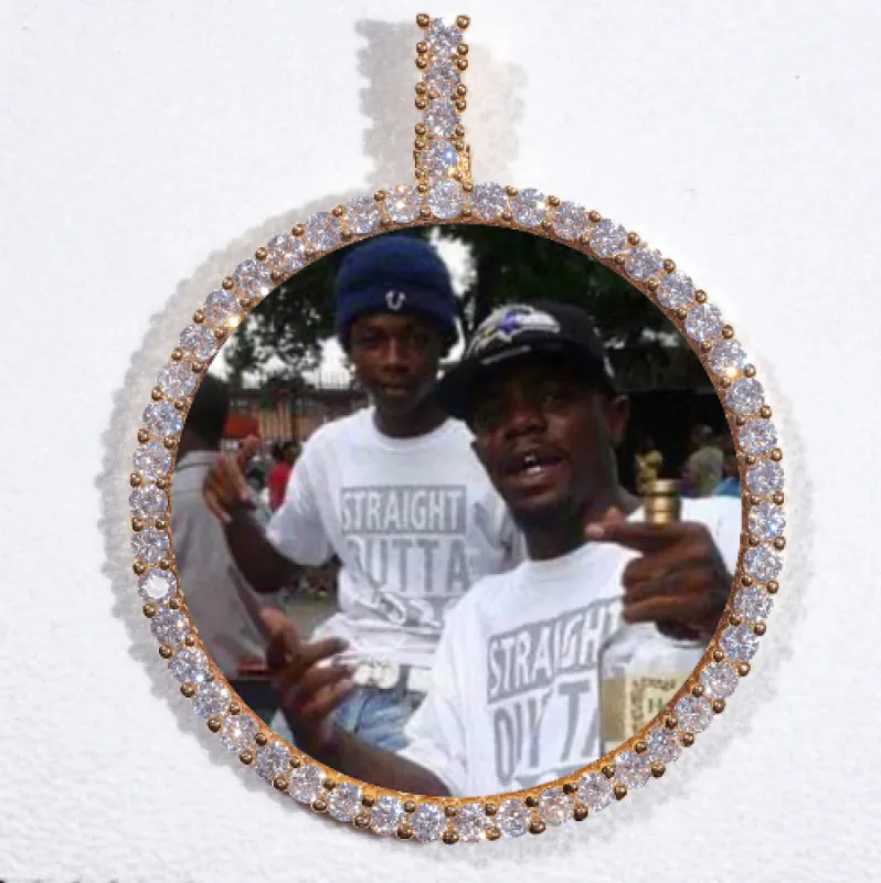 LARGE 3D CIRCLE CUSTOM PICTURE PENDANT sold by The GUU Shop