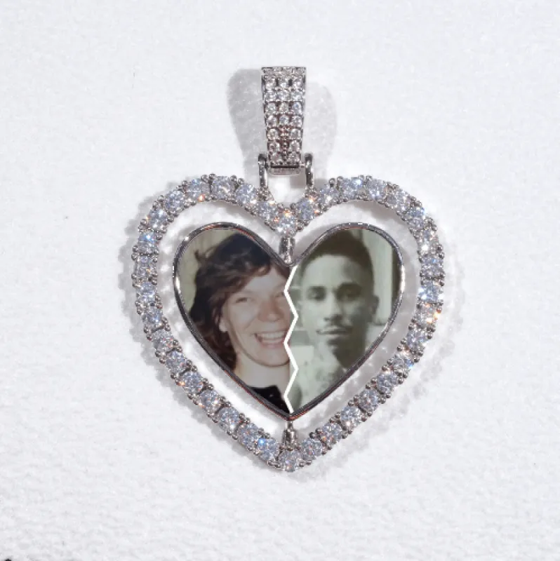 3D Spinning 2-Faced Heart Custom Picture Pendant sold by The GUU Shop