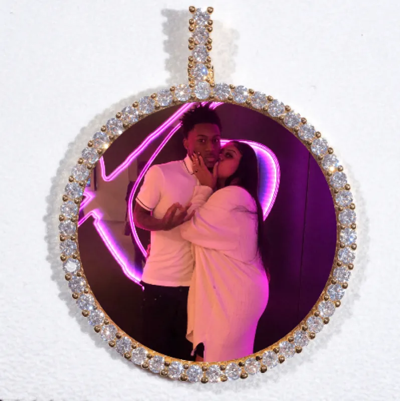 LARGE 3D CIRCLE CUSTOM PICTURE PENDANT sold by The GUU Shop