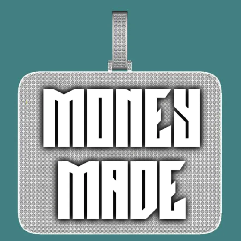 CUSTOM LETTER NECKLACE 3D BIG SQUARE sold by The GUU Shop