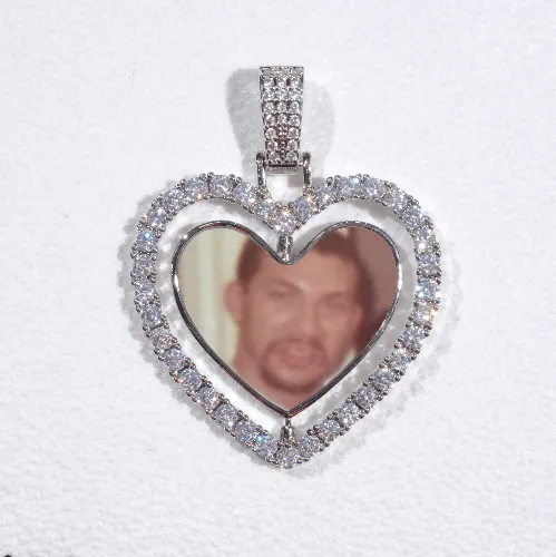 3D Spinning 2-Faced Heart Custom Picture Pendant sold by The GUU Shop