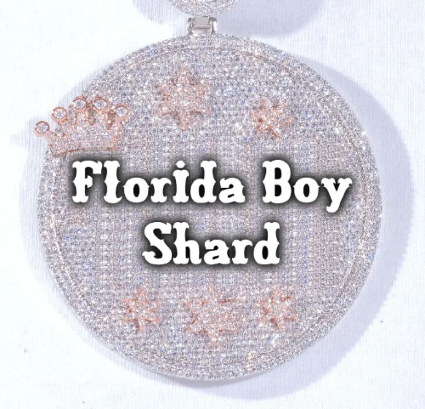 CUSTOM LETTER NECKLACE 3D BIG CROWN DISC sold by The GUU Shop