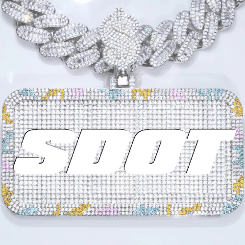 CUSTOM LETTER NECKLACE 3D COLORFUL SQUARE sold by The GUU Shop