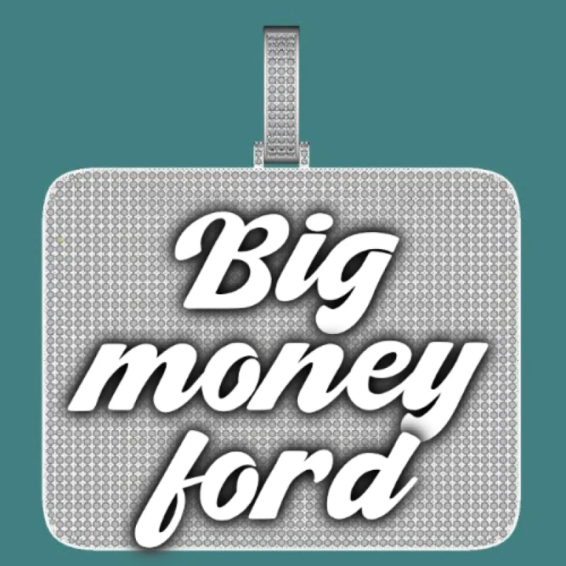 CUSTOM LETTER NECKLACE 3D BIG SQUARE sold by The GUU Shop