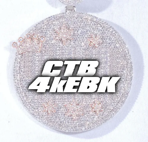 CUSTOM LETTER NECKLACE 3D BIG CROWN DISC sold by The GUU Shop