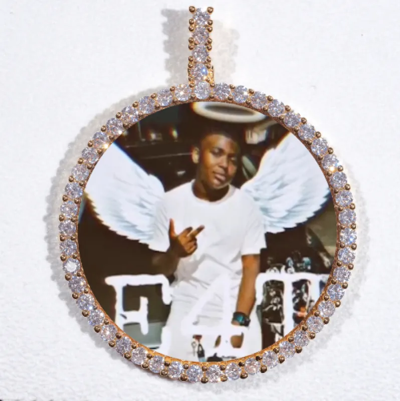 LARGE 3D CIRCLE CUSTOM PICTURE PENDANT sold by The GUU Shop