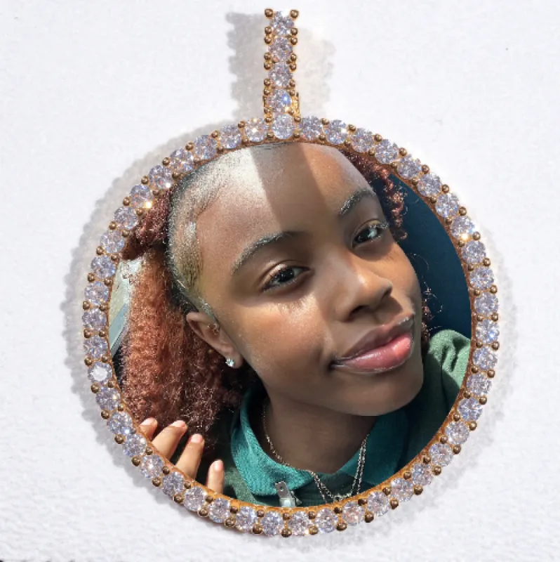 LARGE 3D CIRCLE CUSTOM PICTURE PENDANT sold by The GUU Shop