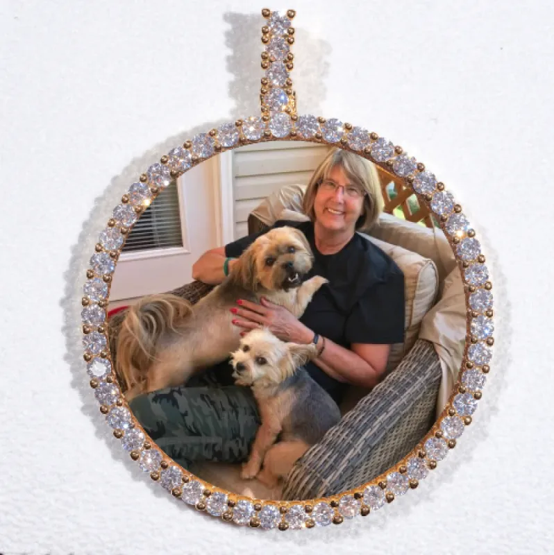 LARGE 3D CIRCLE CUSTOM PICTURE PENDANT sold by The GUU Shop