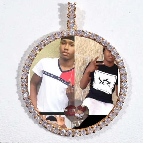 LARGE 3D CIRCLE CUSTOM PICTURE PENDANT sold by The GUU Shop