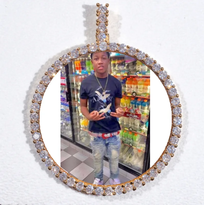 LARGE 3D CIRCLE CUSTOM PICTURE PENDANT sold by The GUU Shop