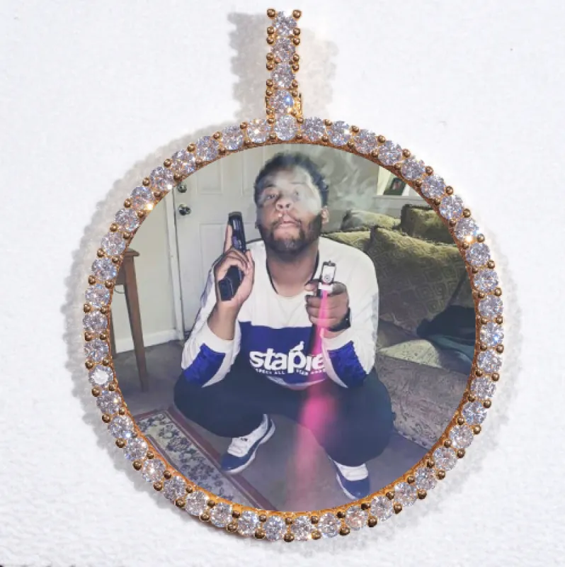 LARGE 3D CIRCLE CUSTOM PICTURE PENDANT sold by The GUU Shop