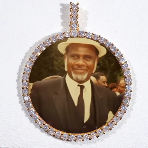 LARGE 3D CIRCLE CUSTOM PICTURE PENDANT sold by The GUU Shop