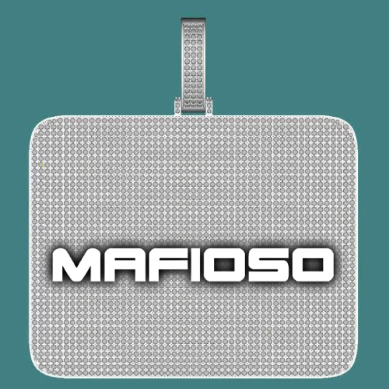 CUSTOM LETTER NECKLACE 3D BIG SQUARE sold by The GUU Shop