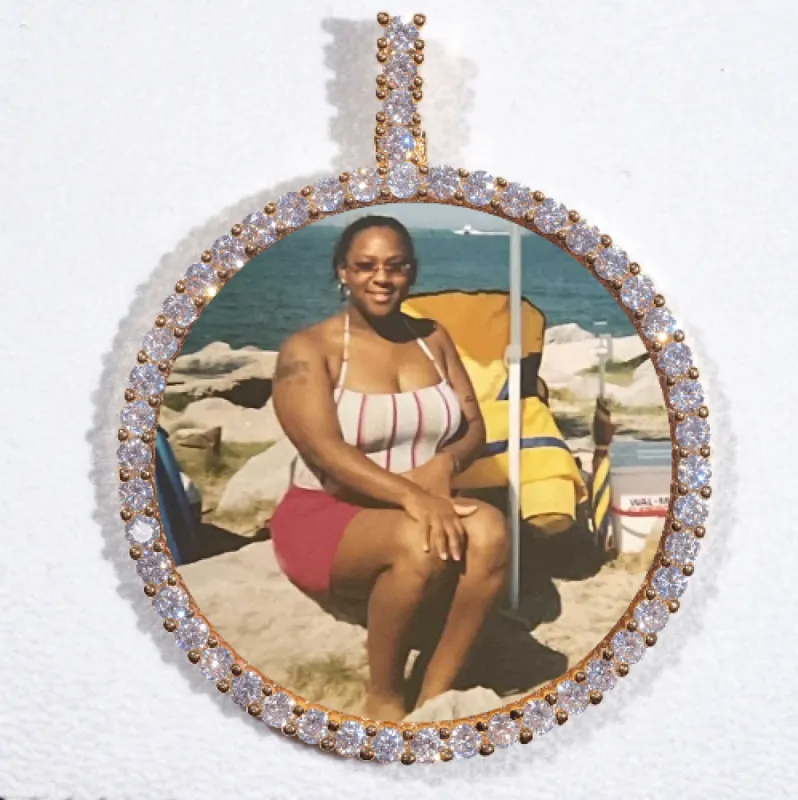 LARGE 3D CIRCLE CUSTOM PICTURE PENDANT sold by The GUU Shop
