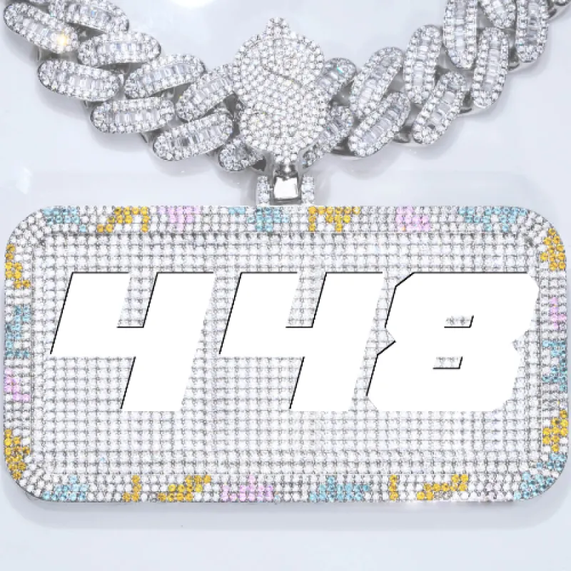 CUSTOM LETTER NECKLACE 3D COLORFUL SQUARE made by The GUU Shop